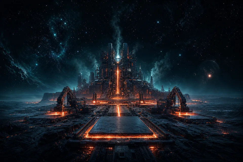 Crust Foundry — PlanetIdle Earth structure, in-game scene