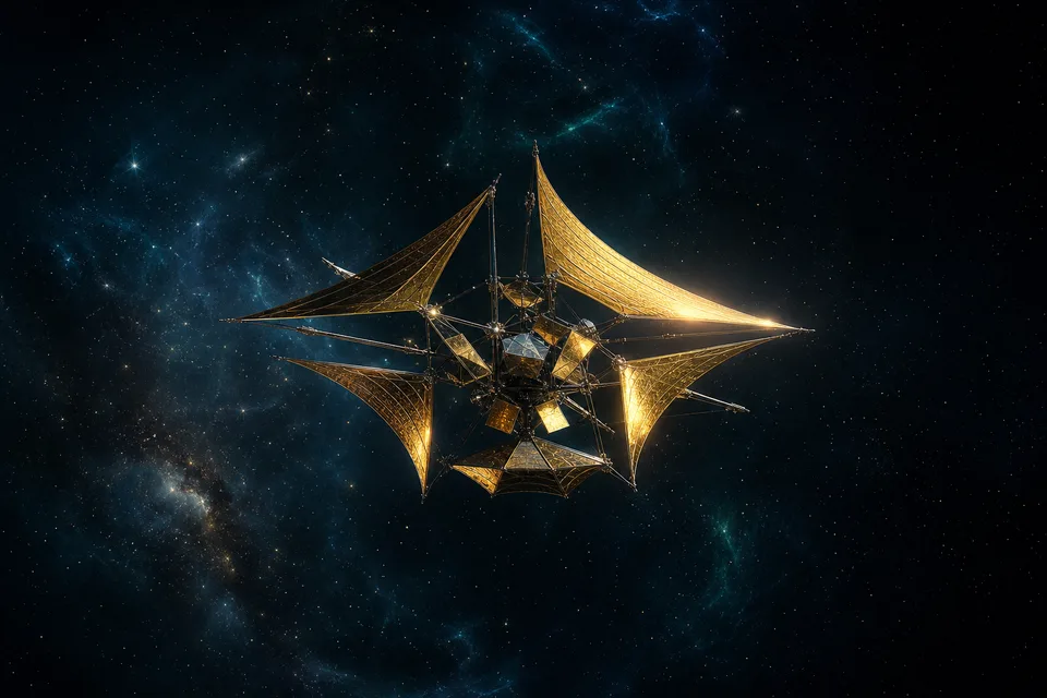Solar Sail Array — PlanetIdle Earth structure, in-game scene
